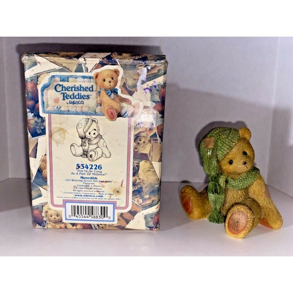 Cherished Teddies Meredith "You're As Cozy As A Pair Of Mittens" Figurine U8